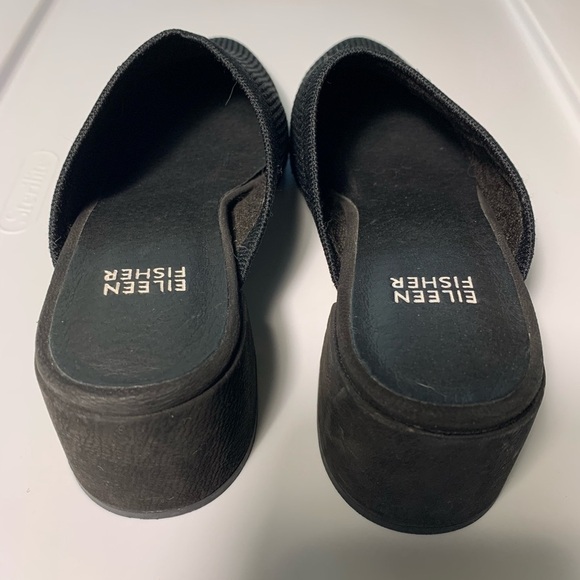 Eileen Fisher Gest Black stretch knit Mules 8.5 - Picture 3 of 8